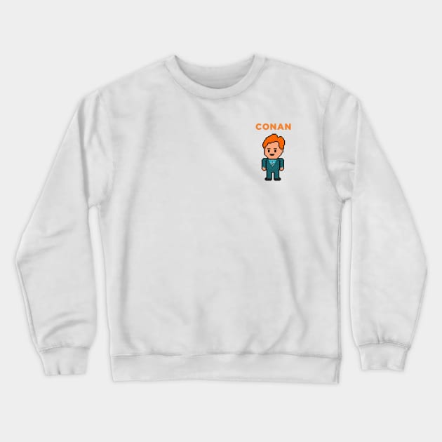 Pixel Conan O'Brien Crewneck Sweatshirt by gkillerb